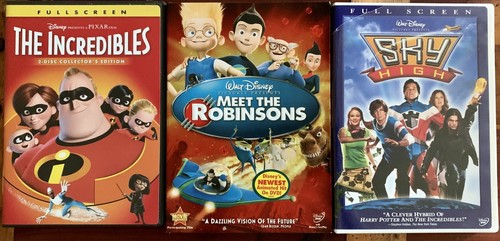 3 Disney Dvd Lot The Incredibles Sky High Euc And Meet The Robbinsons Nib Ebay