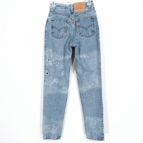 Vintage 90s Levis 512 Womens Jeans 26x30 Distressed Slim Tapered Leg, High Rise - Picture 2 of 8