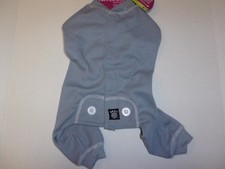 Grey Blue Dog Thermal Pajamas XS S XL new puppy pet Petrageous winter Pjs