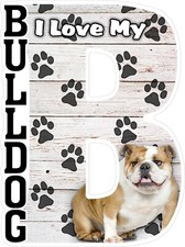 I Love My Bulldog Fridge Magnet