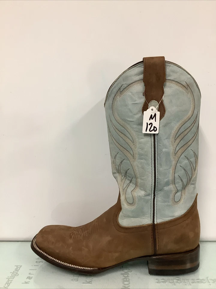 Ferrini Bronco Teal Western men’s Boot, Size 12D, Preowned. - Image 4 of 4