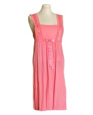 Vintage Lingerie Night Gown Nightgown Nightie Pink Nylon Small Bust 32