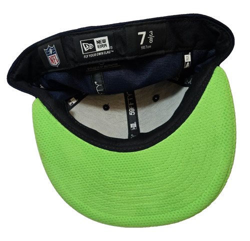 Gorra New Era 59Fifty NFL Seattle Seahawks gorra ajustada 7 3/8 Tyler Ott autógrafo - Imagen 8 de 9