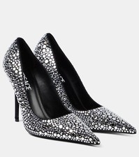 Versace Pumps 40/US 10 Black Crystal Embellis...