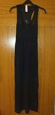 Ladies Black Maxi Dress Size M (B15)