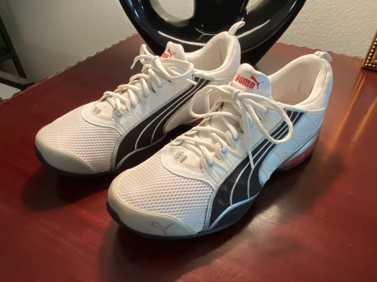 Women s Puma Tazon 6 Red and White Running Shoes Sneakers size 11