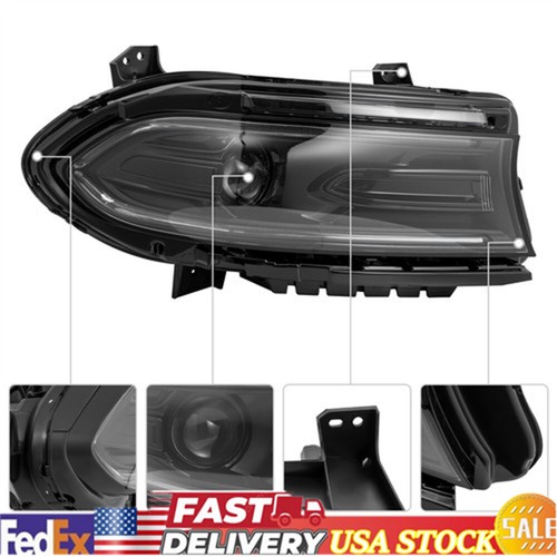 Right Side Halogen Headlight Assembly For 2021-2023 Ford F-150 – Black Housing, Clear Lens