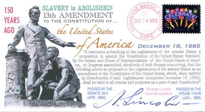COVERSCAPE computer designed 150th anniversary of the 13th Amendment ...