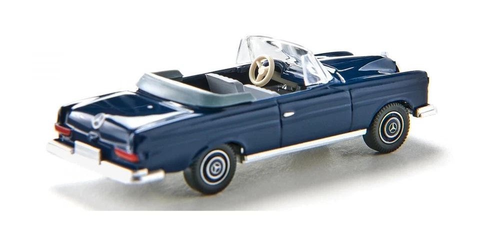 WIKING 0153 01 Mercedes Benz 280 SE Cabrio - blu acciaio HO  1:87 - Immagine 4 di 4
