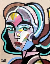 CORBELLIC EXPRESSIONISM 16X20 TIME BINDER CUBIST FINE ART HOME INTERIOR DESIGN