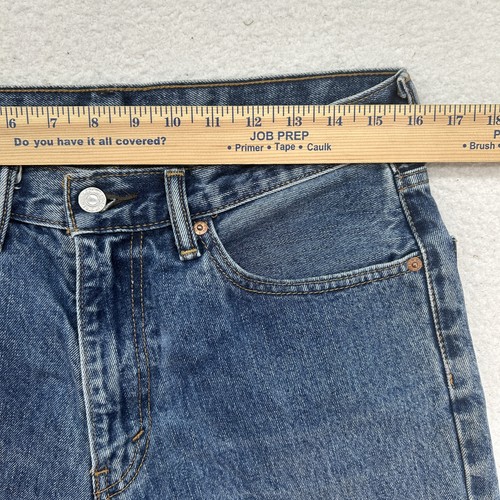 Vintage Levis 550 Jeans Mens 32x34 Relaxed Tapered Fit Blue Denim Zip Fly 90s - Picture 4 of 16