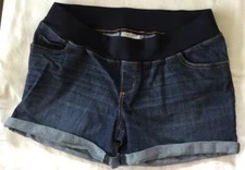 LIZ LANGE MATERNITY FOR TARGET denim jean SHORTS womens Small