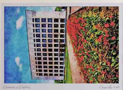 805091 Governor's Headquarters Kremlin Nizhny Novgorod Russia A4 Watercolour pr