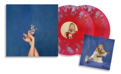 AURORA What Happened To The Heart Red / Blue VINYL SEALED + SIGNED Art Card RARE