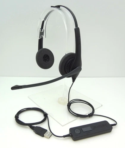Jabra BiZ 1100 Duo USB Over-The-Head PC Headset 1159-0158