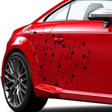 Seitendekor Auto Aufkleber Abstrakt Cyber Pix...