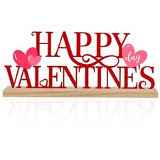 Metal Happy Valentine's Day Sign, Valentines Day Decorations for Home, Party,...