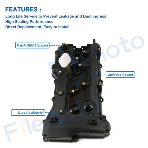 Engine Valve Cover for Hyundai 13-16 Santa Fe Sport Kia 11-16 Optima 2.0L 2.4L - Picture 2 of 7