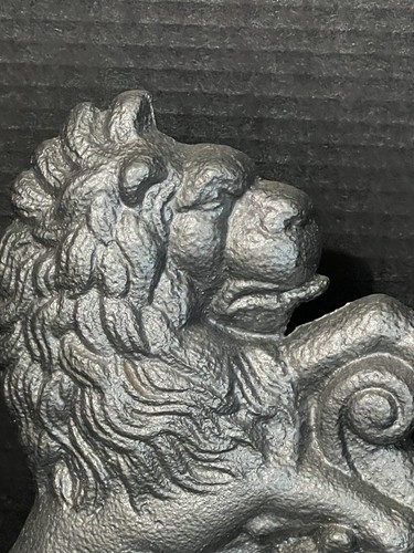 Antique Lion Rampant Doorstop, English, Cast Iron, Decor, Victorian 14” Tall - Picture 2 of 6