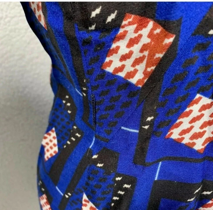 复古 70 年代 Adele Simpson Union Made A Line 连衣裙 领带 办公室 职业 复古 — 第 4/4 张图片