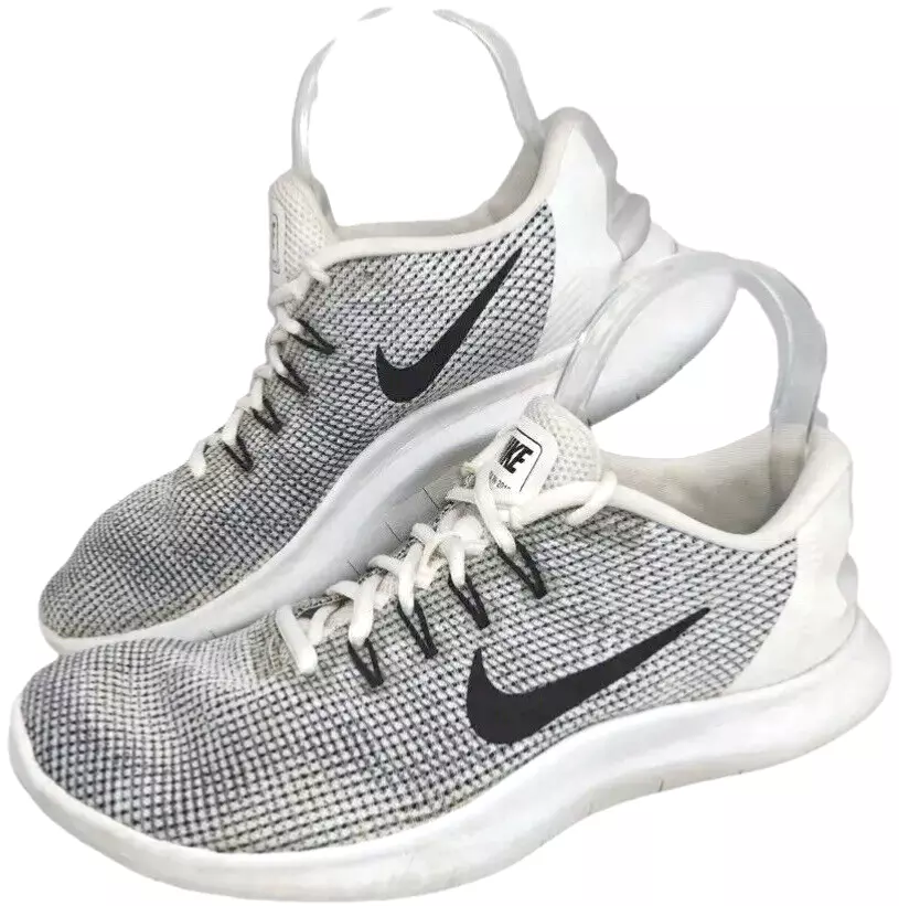 Nike Womens Flex SIZE 9.5 RN AA7408 100 White Black Running Shoes
