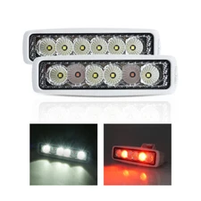 2 x Genuine Marine | Dual Color White & Red | LED Boat Spreader Flood Deck Light