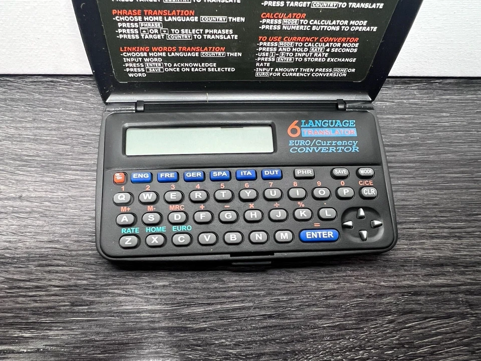 Lingo Euro 6 TR-9808 Electronic Translator Conversion Currency 6 Language - Image 2 of 3