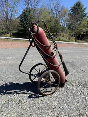 Antique Wheeled Fire Extinguisher Chemical Fire Extinguisher GENERAL MODEL 75