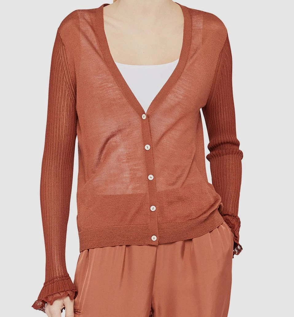 Fine gauge cardigan clearance sweater