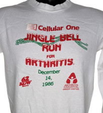 Cellular One Jingle Bell Run Vintage 80s Tshirt Size M Made In USA