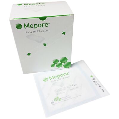 Mepore Adhesive Absorbent Dressing 3.6'' x 4'' BX of 50