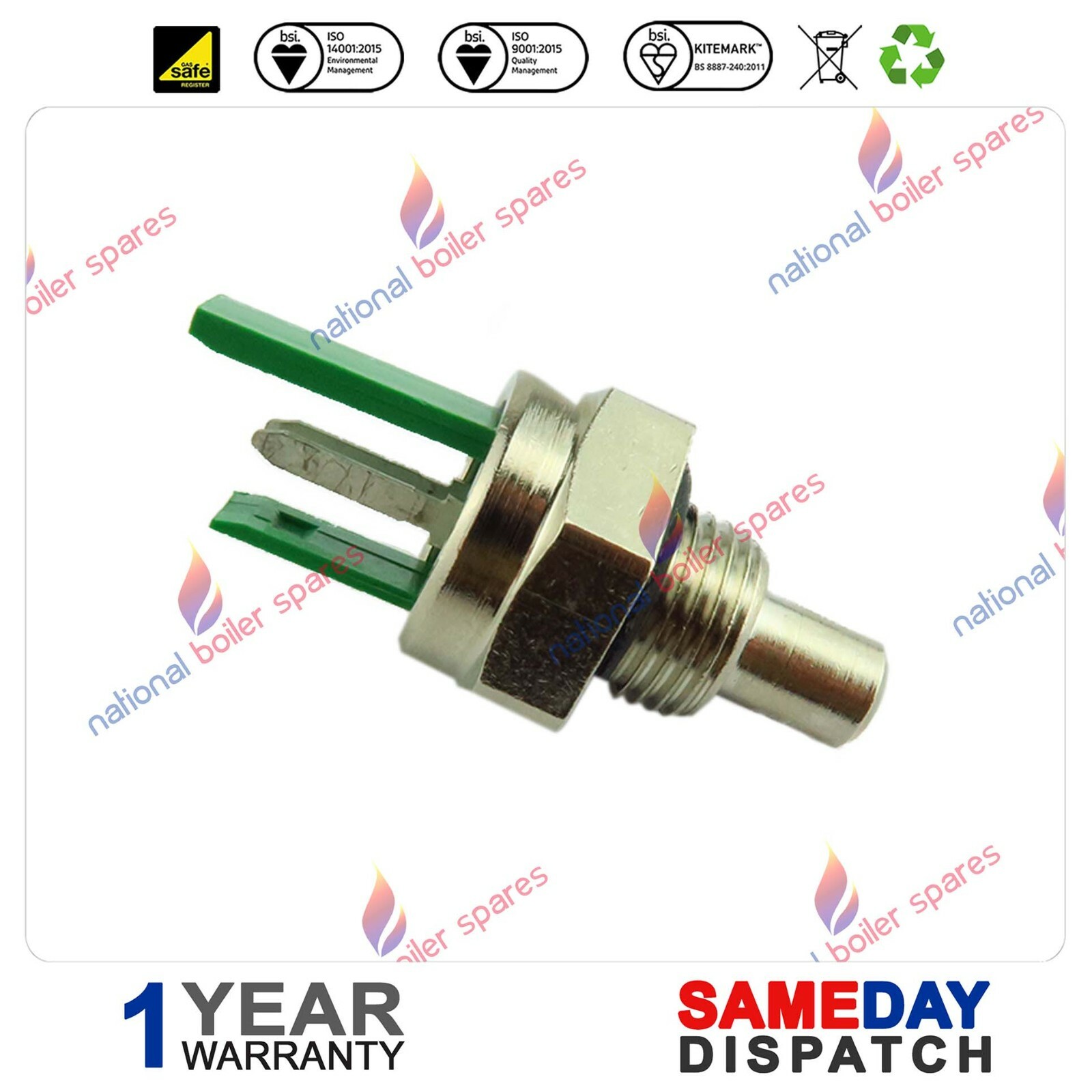 2 Sensori Di Temperatura ECSiNG BI1001117 – Termistore Per Caldaia Biasi MVP, Plug-and-Play