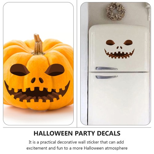 6 Sheets Pumpkin Sticker Halloween Fridge Screaming Decals - Picture 11 of 12