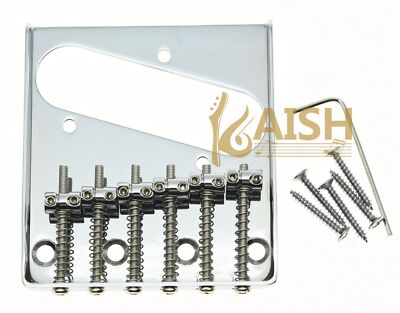 KAISH Vintage Tele Ashtray Style Electric Guitar Bridge 6 Saddles Fits TL