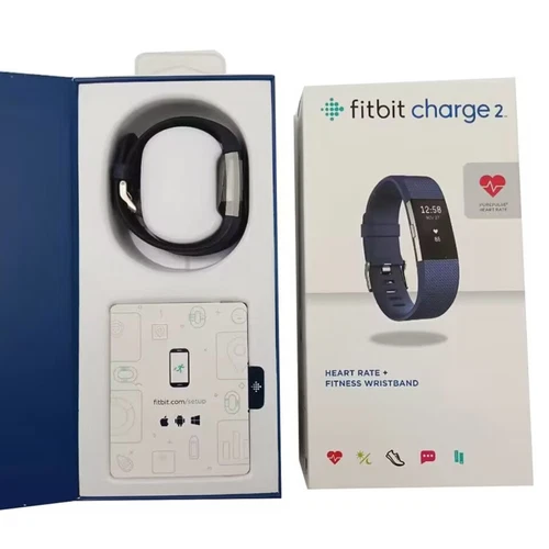 NEW Fitbit Charge 2 HR Fitness Activity Tracker- Black/Blue/Purple/Gold- (S + L) - Picture 4 of 12