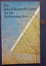 1975 Washington DC John F Kennedy Center for the Performing Arts Show Program +