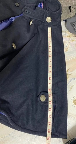 Navy Blue Wool Poncho Women’s Size 12-20 - Picture 13 of 17