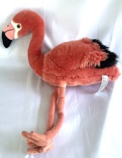 FAO Schwarz PINK FLAMINGO BIRD Plush STUFFED ANIMAL EUC Displayed Only Clean 