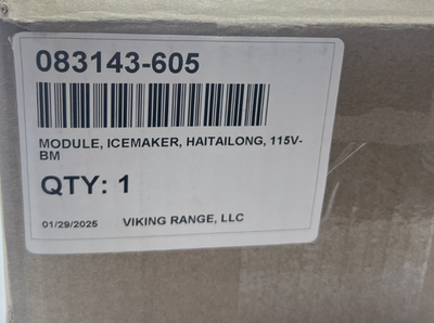 Viking Refrigerator Icemaker Module #083143-605 *OPEN BOX, NEVER