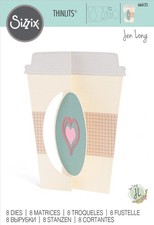 Sizzix Thinlits Die Set 666125 Card, Cafe by Jen Long