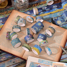 32 Rolls Washi Tape Set, Oil Painting Decorative Masking Tape, Van Gogh Adhes...