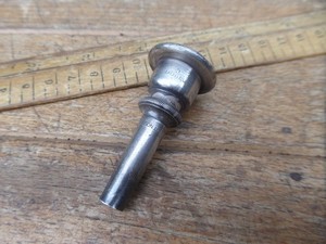 Vintage Hawkes Model 3 Trumpet Mouthpiece - Silver plated Instrument mouthpiece
