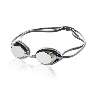 Speedo Unisex-Adult Swim Goggles Mirrored Vanquisher 2.0 One Size, Silver 