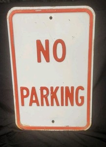 その他 USA Used No Parking Sign PS-034 No Parking Sign