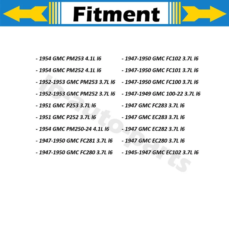 4 передних задних тормозных шланга Raybestos для грузовика Chevrolet 3,8 л 1951 г. - Изображение 2 из 4