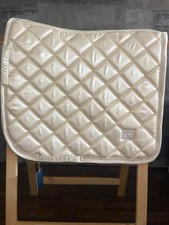DR Dressur Sattelunterlage Schabracke Chevaleria Mesh Weiß Sale!!!