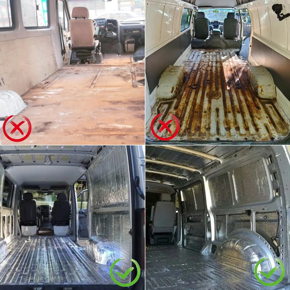 Alfombrilla autoadhesiva ignífuga de aislamiento térmico para capó de coche motor Foto 2 de 4