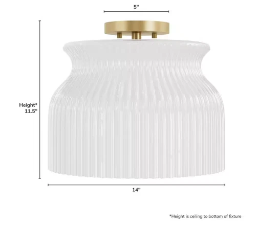 Hunter Fans - Harlowe - 1 Light Lagrge Flush Mount-9.8 Inches Tall and 14 Inches - Picture 7 of 11