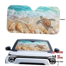 1 Piece Car Windshield Sun Shade Sea Turtle Car Sun Shade UV Beach Sea Turtle