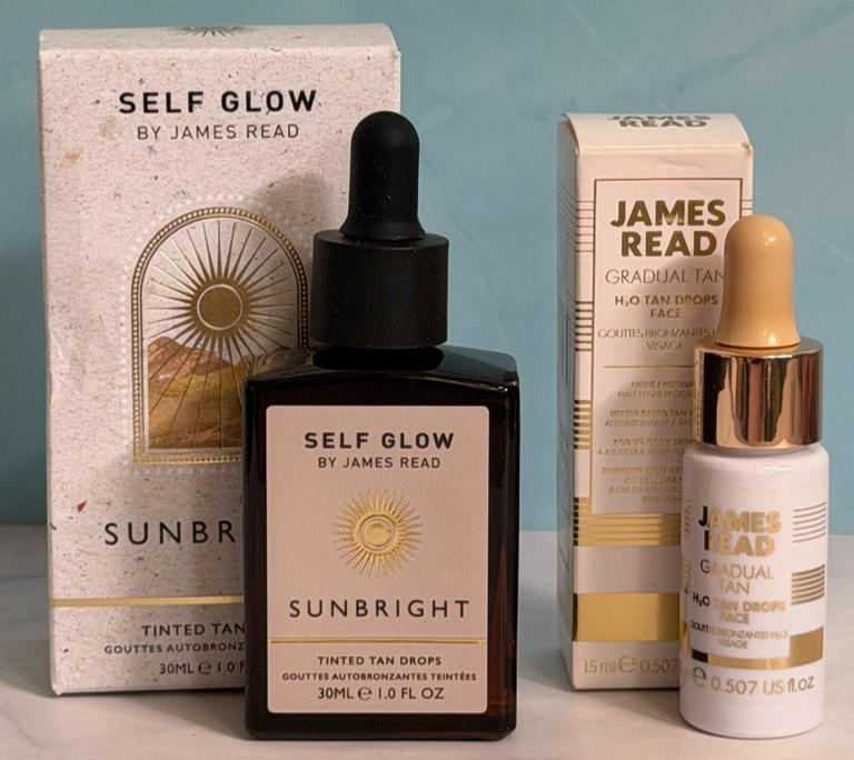 James Read Sunbright Tinted Tan Drops Tan Facial NWB + Mist Bundle Minis RRP £60 - Image 7